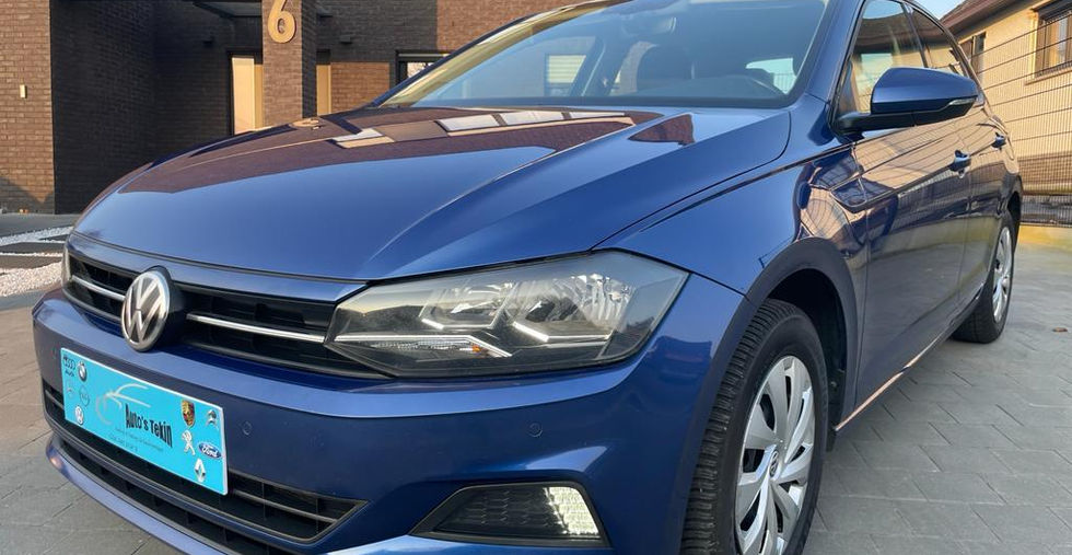 Volkswagen Polo 1.6 TDI Comfort Line 2018 blauw vooraanzicht bij Auto’s Tekin Leopoldsburg