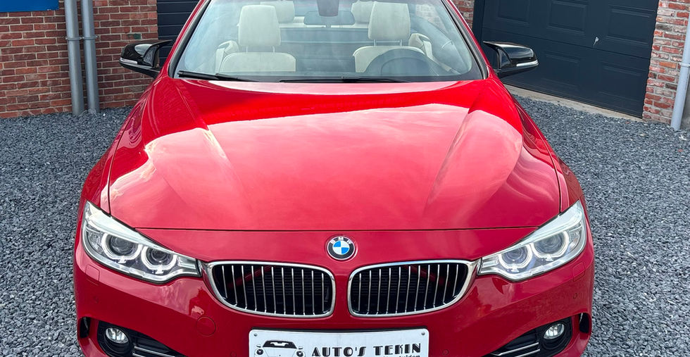 BMW 420i Luxury Line Cabrio Hardtop 184 pk 2015 vooraanzicht met elektrische hardtop en luxe uitstraling