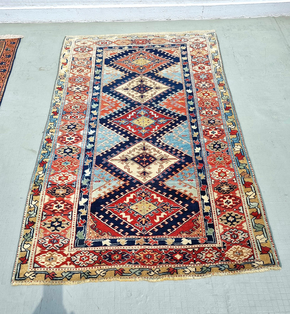 Antigo Tapete Oriental Caucasiano Shirvan - 1,70 X 1,10