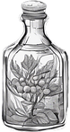 apothecary bottle with herbs inside