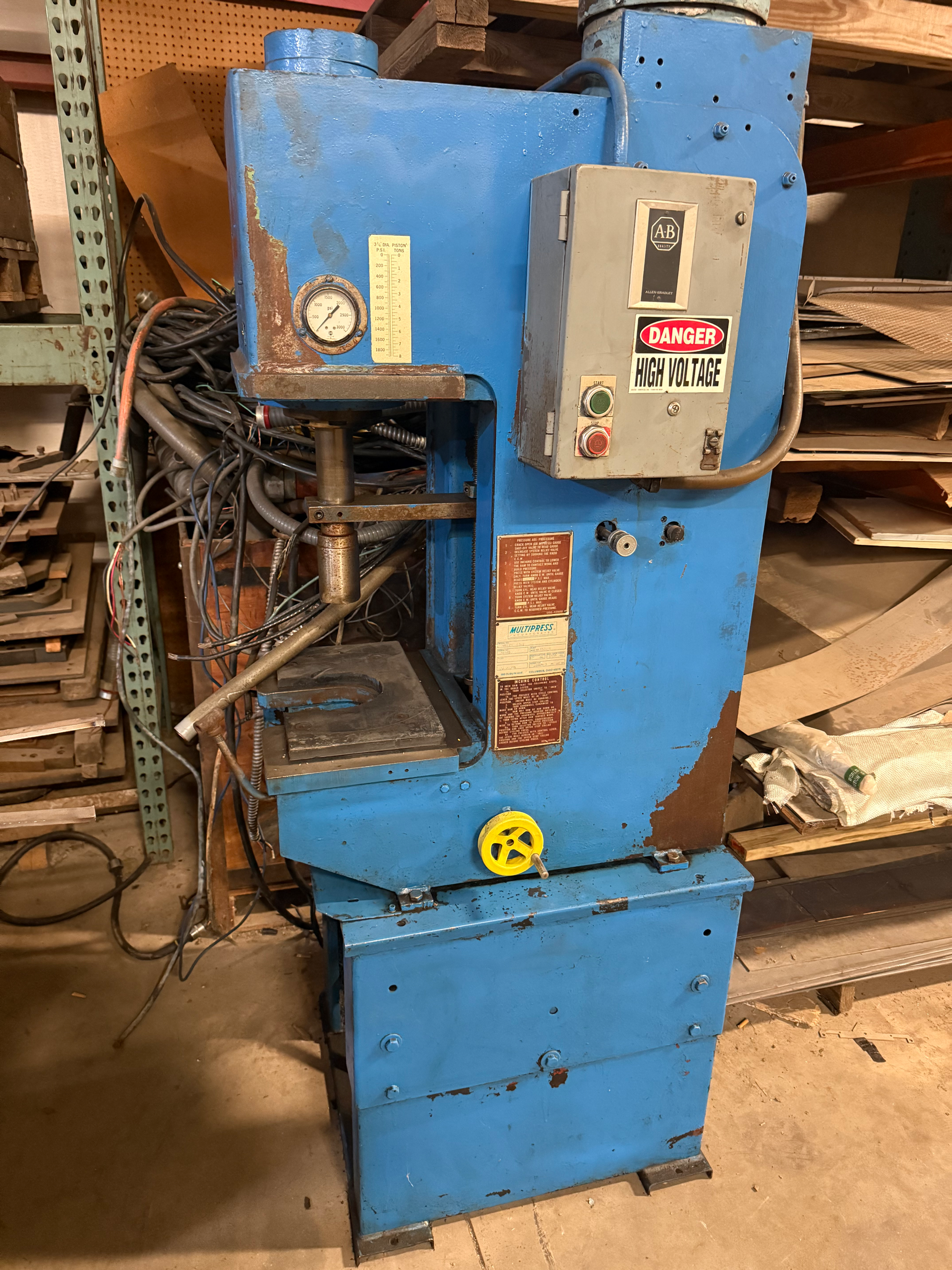 Multipress WR87M 8-Ton Hydraulic C-Frame Press