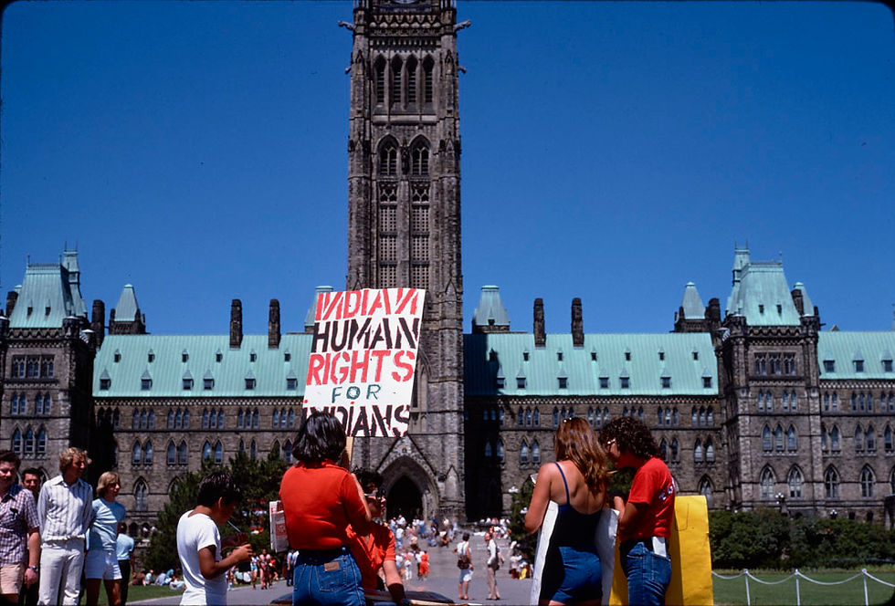 Indian Women's March, Ottawa, July 1979, R11220-4-3-E, Volume number: 1, Marion Kane, Elders, and Indian Women's Rights march, 1979, Photographs taken in Canada and the United States, George Mully fonds / Library and Archives Canada, Ottawa, Ontario.