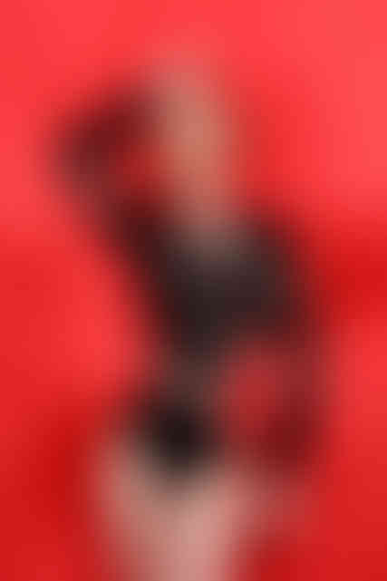 Velour and Mesh Women's Bodysuit 'Lolli'