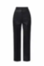 Straight leg high-waisted pants Toma by Repulo's with silk satin side stripe and tailored fit