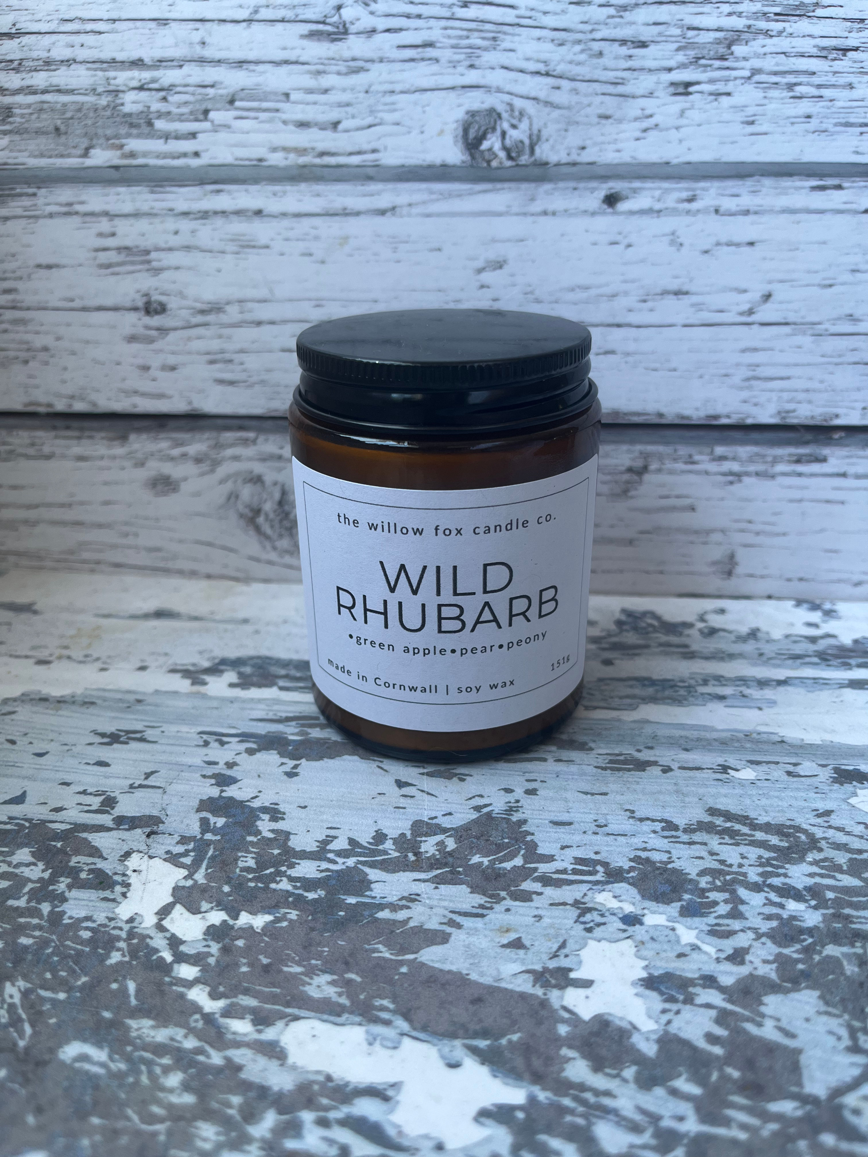 wild rhubarb soy candle