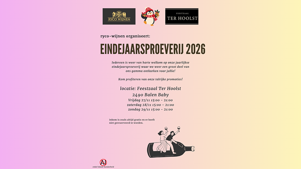 Eindejaarsproeverij 2026