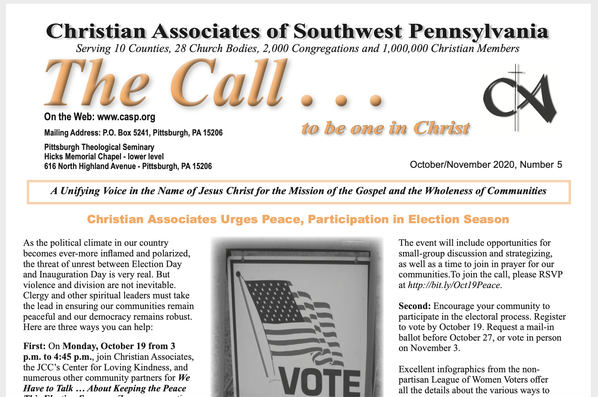 October 2020 Call Newsletter