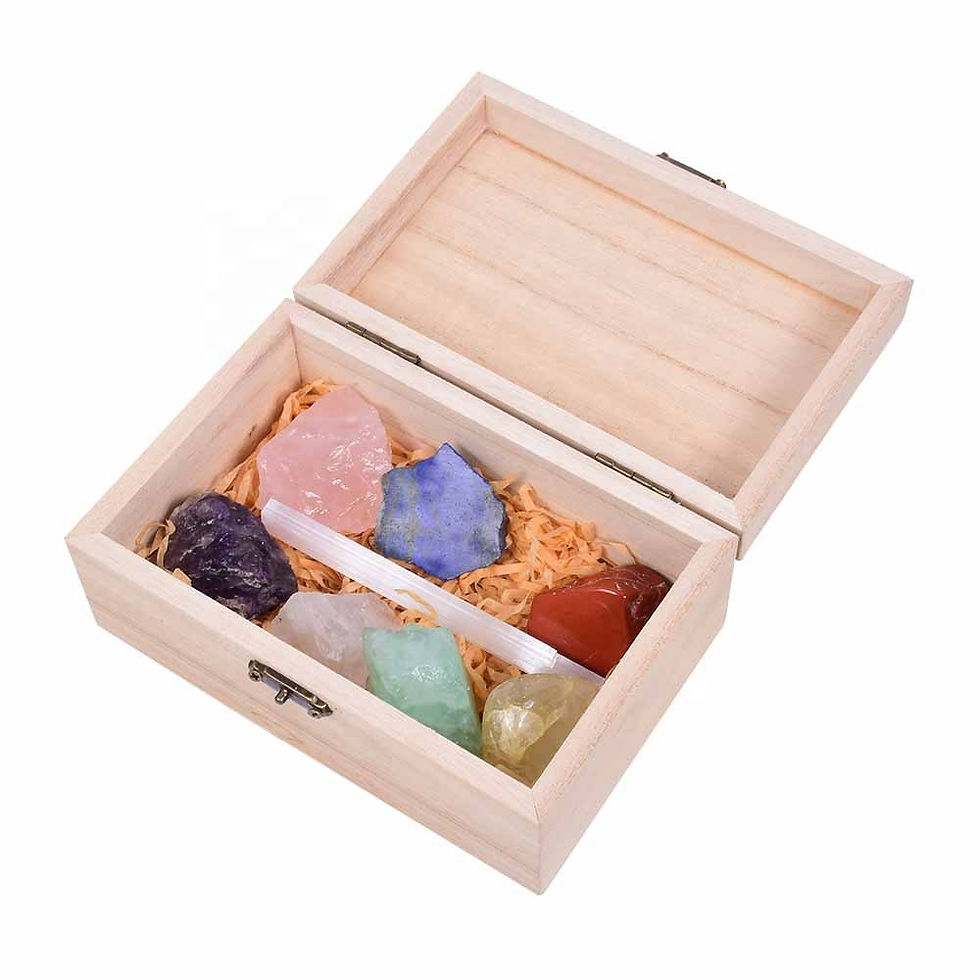 Thumbnail: 7 Chakra Stones Crystal Set Sage Kit Meditation Set Crystals Healing Stones