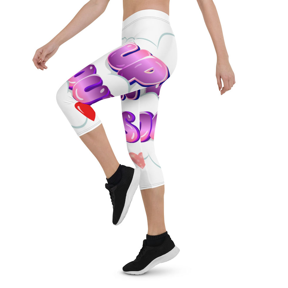 Thumbnail: CHIN UP BOOBS OUT Brand Capri Leggings