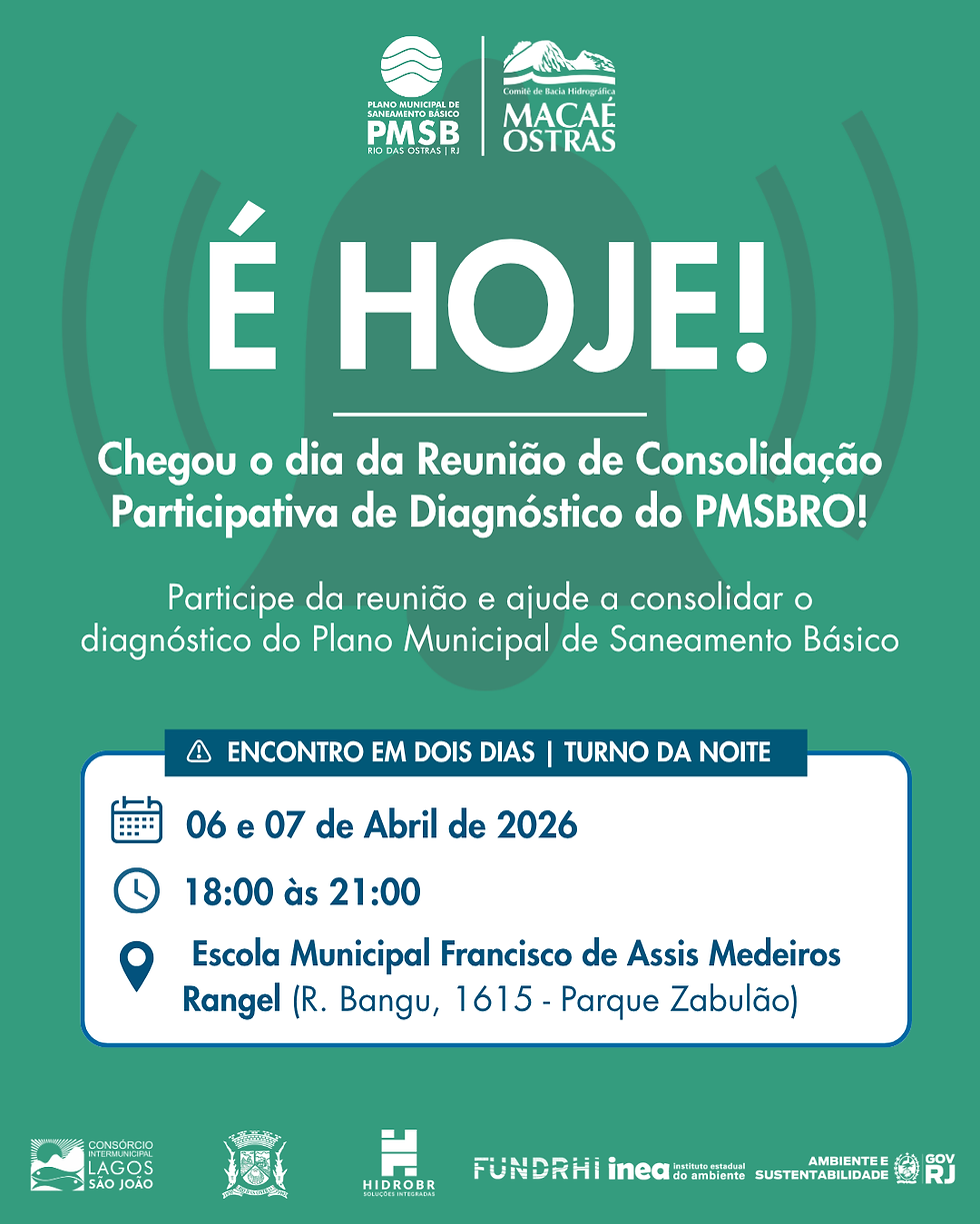 Lembrete: começa hoje a reunião de consolidação