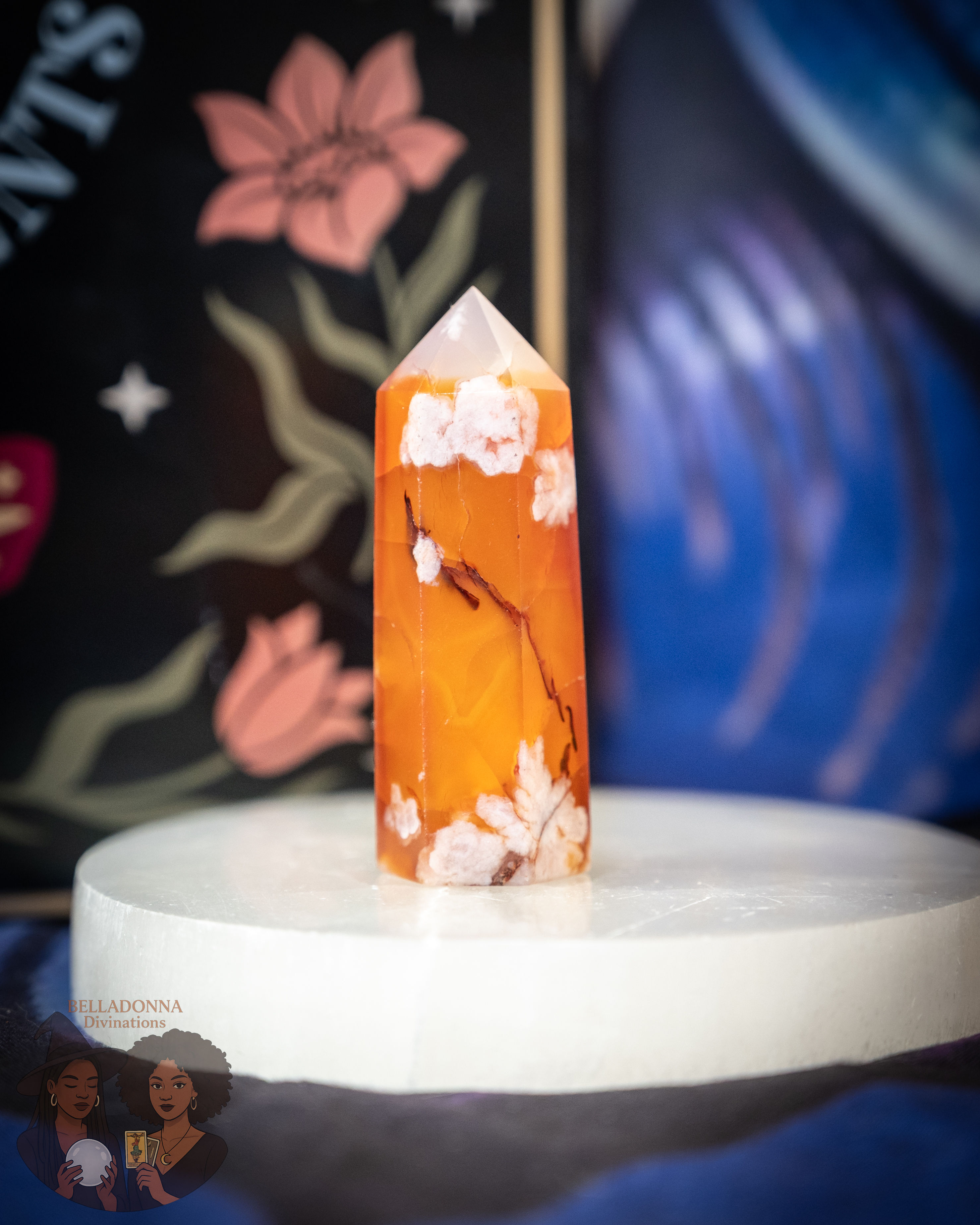 Cherry Blossom Agate Tower