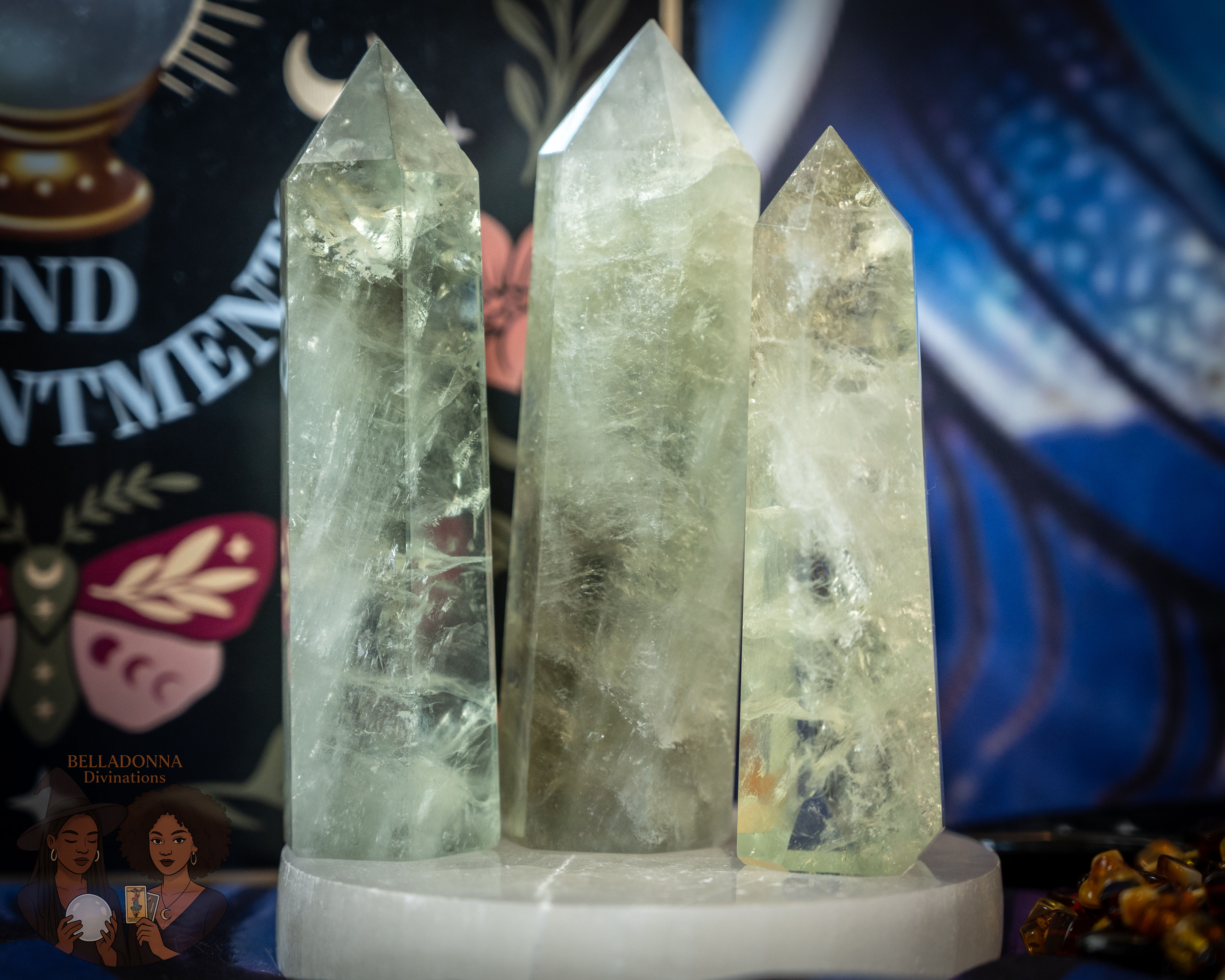 Prasiolite( green amethyst) Tower