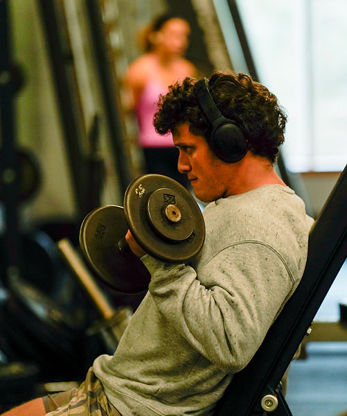 Metal weight dumbbell curls