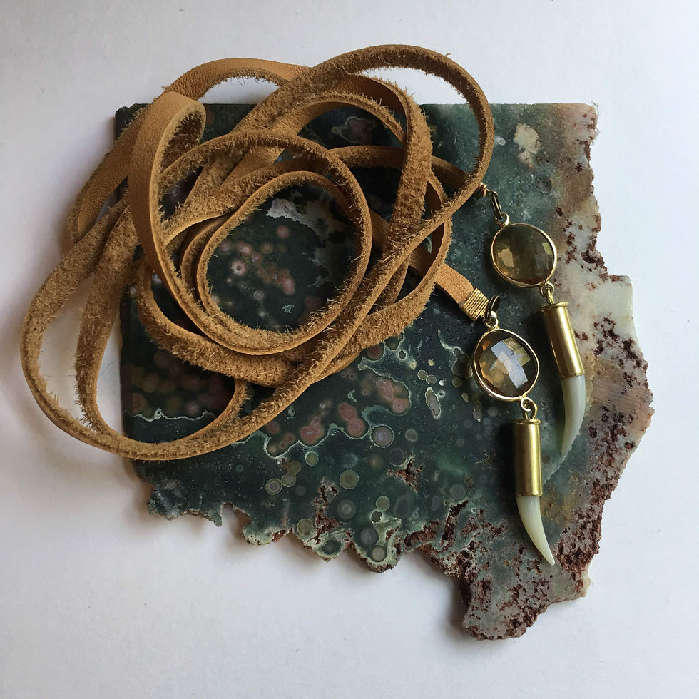 Thumbnail: citrine suede lariat