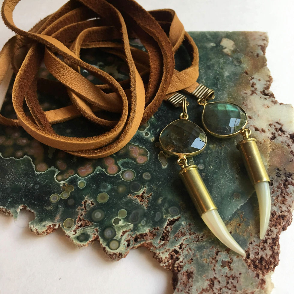 Thumbnail: labradorite suede lariat