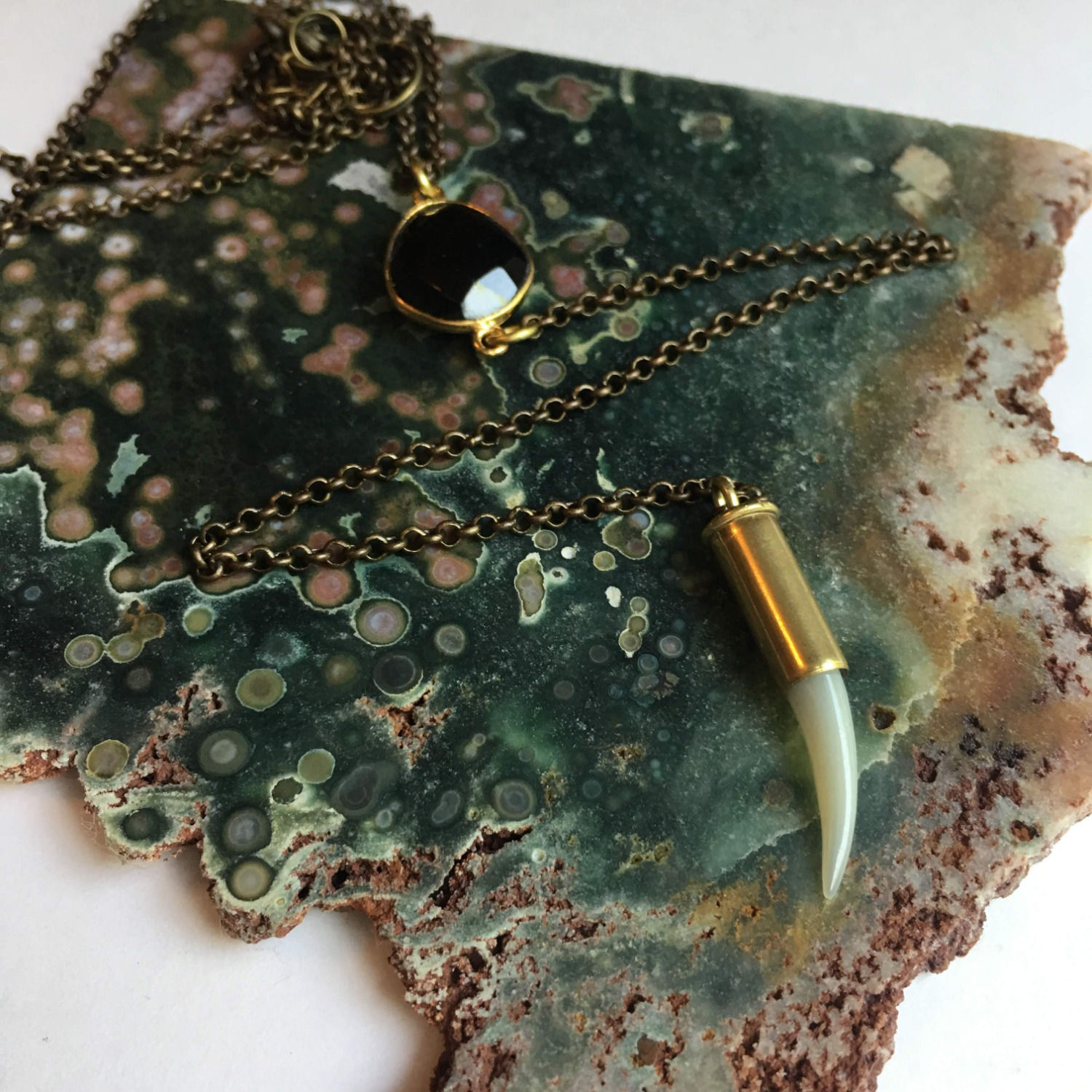 black onyx classic drop necklace