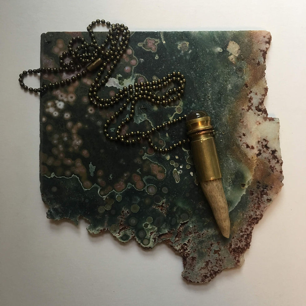 Thumbnail: deer antler tandem pendant