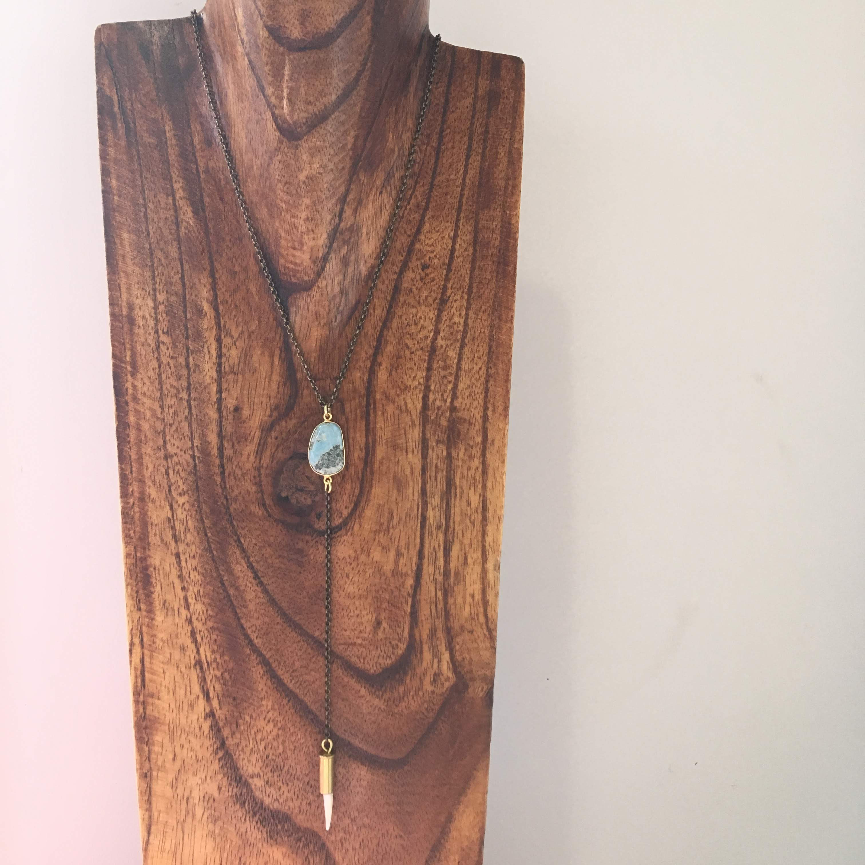 larimar classic drop necklace
