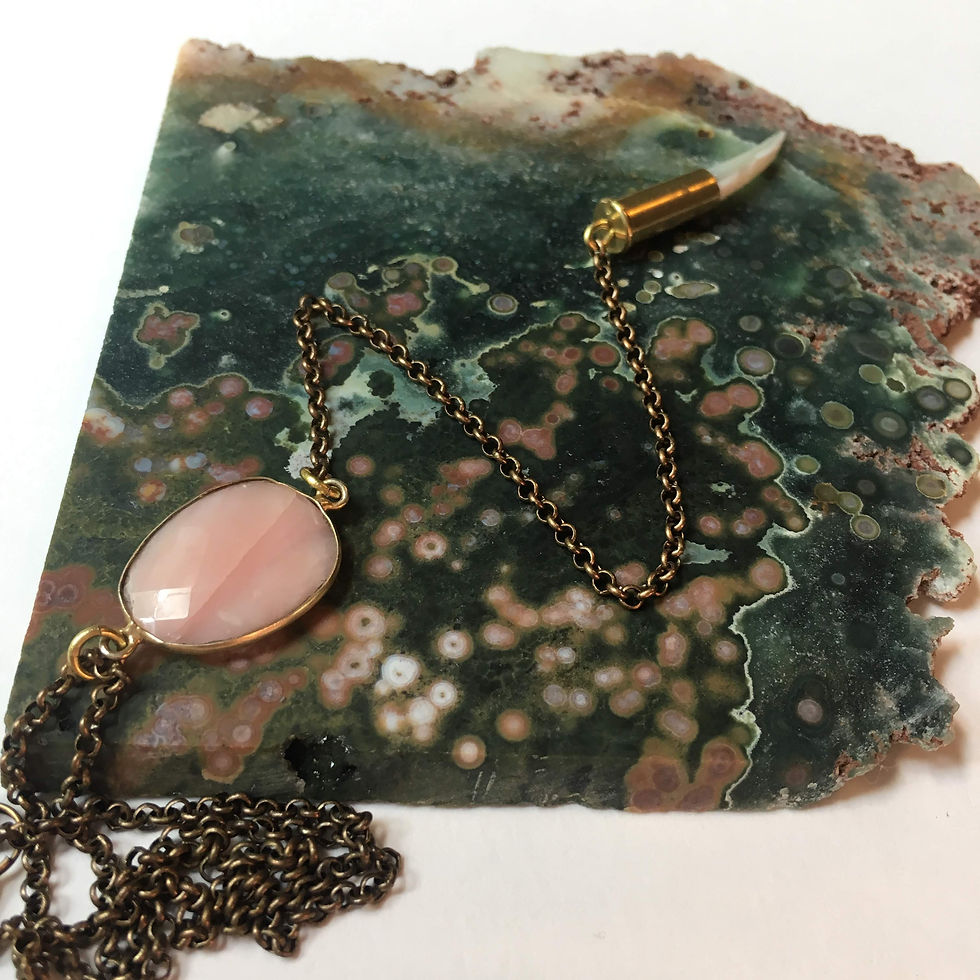 Thumbnail: pink opal classic drop necklace