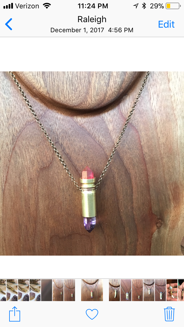 Thumbnail: amethyst tandem pendant