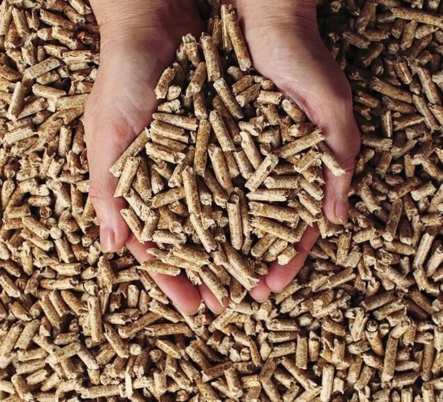 Recycled wood-burning pellets