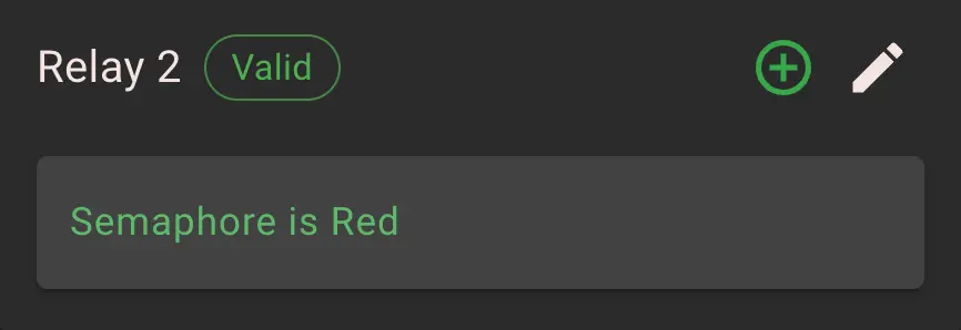 Fig 21: Relay #2 contact will be closed if there is any Error in the greenBOX because this Trigger is copying Status (Semaphore) light Red = Error signal. This signal will be active if there is an error at any system defined in greenBOX setup.