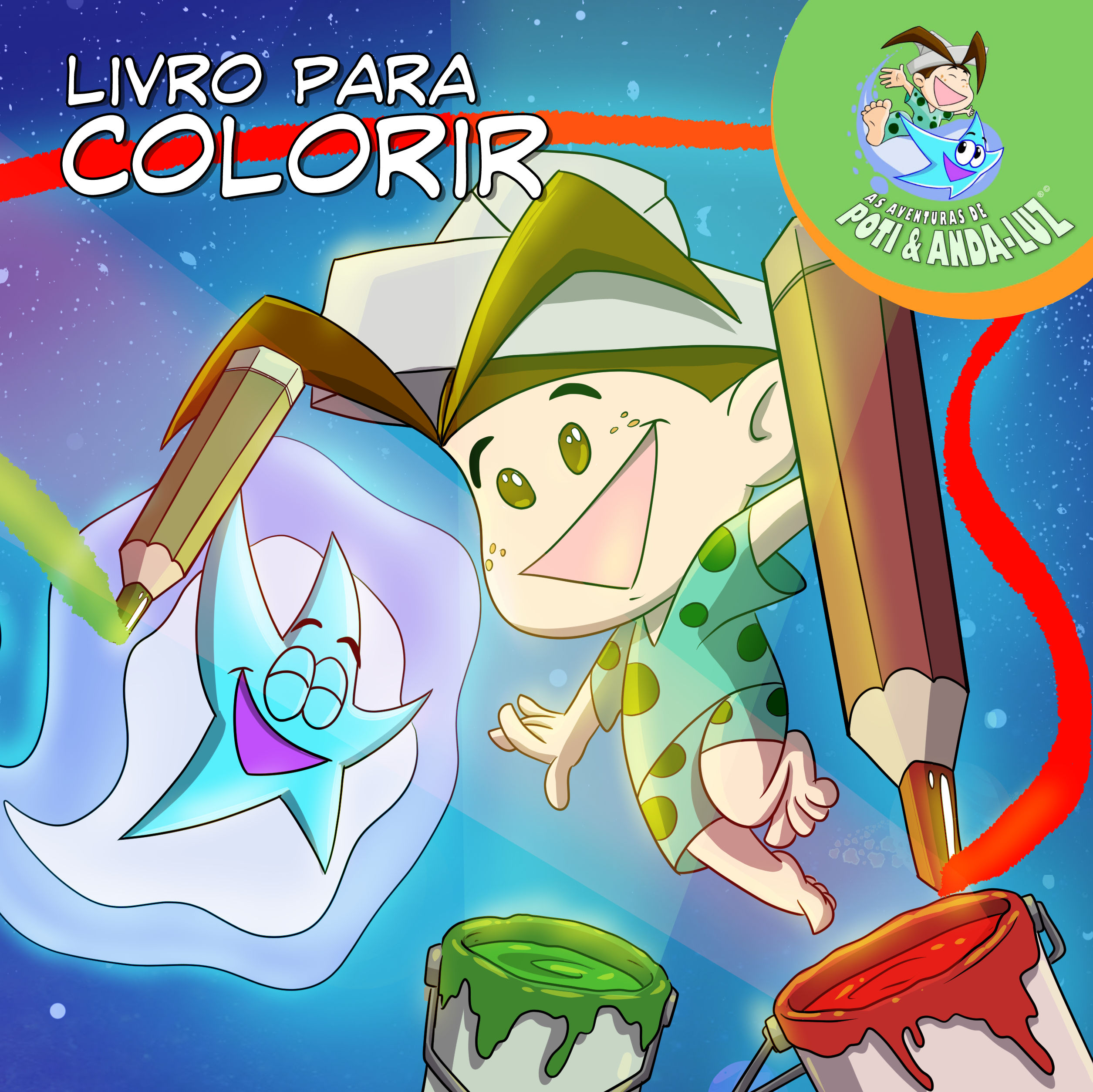 POTI e ANDA LUZ - livro de pintura