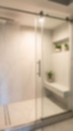 frameless glass shower and vanity remodel in Miami