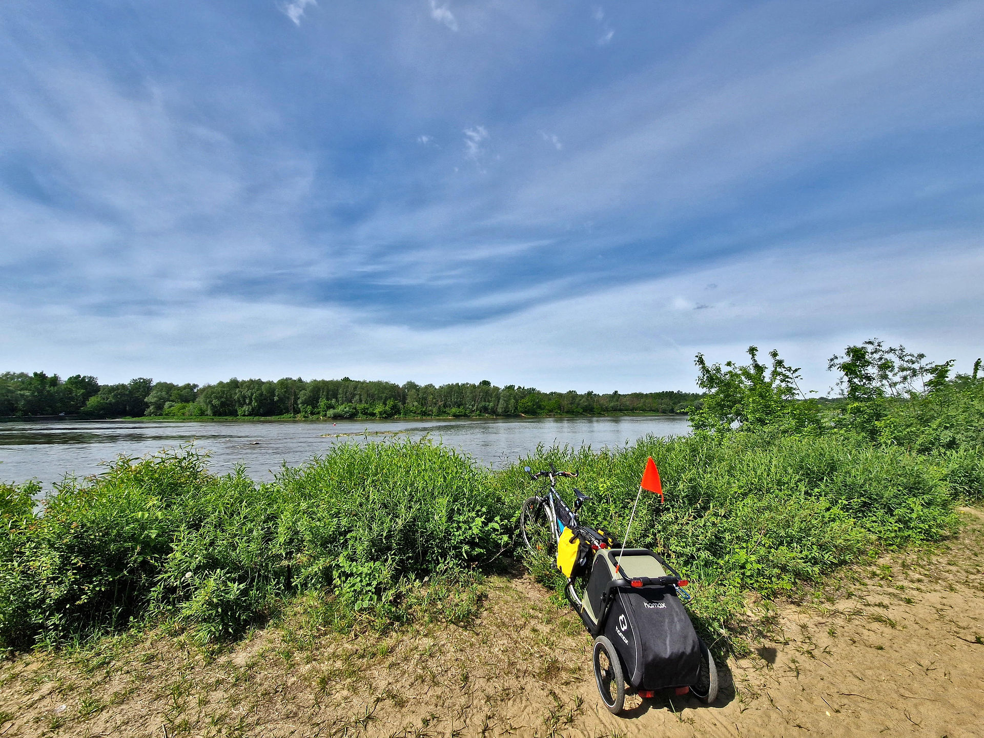By the Vistula River - another stop on one of our training rides
