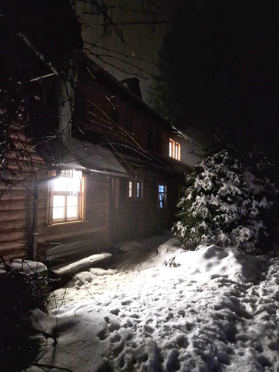 I never know if it will be warm inside the shelter, but the light from the windows that welcomed us when we arrived warmed us immediately.