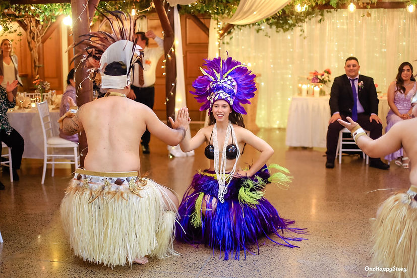 Our senior dancers entertaining at private wedding function for bride and groom alsoguests.