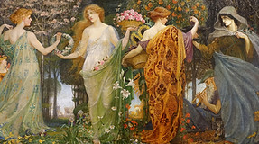 A_Masque_for_the_Four_Seasons,_by_Walter_Crane,_1905-1909,_oil_on_canvas_-_Hessisches_Land