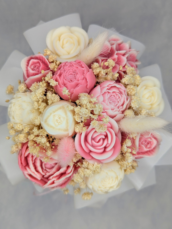 Miniaturbild: Flowerbox: Elfenbein & rosa - S