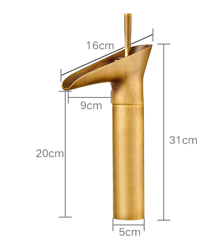 Miniatura: MISTURADOR MONOCOMANDO LACQUA FOGLIO COM ACABAMENTO OURO ENVELHECIDO