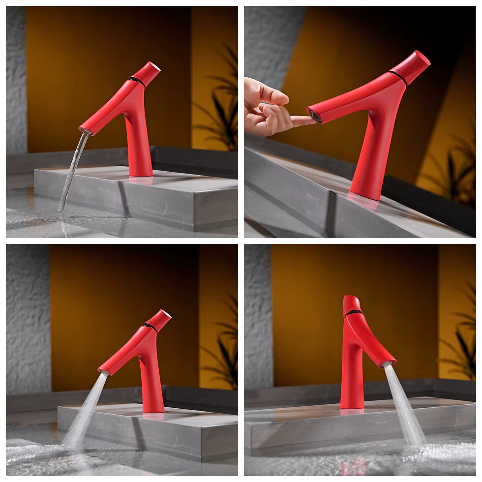 Miniatura: TORNEIRA LINDA PARA BANHEIRO OU LAVABO ESTILOSA LUXO LACQUA VERMELHA