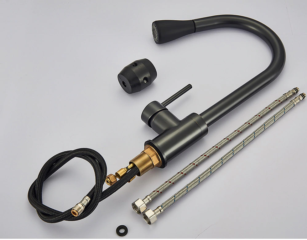 Miniatura: MISTURADOR MONOCOMANDO LACQUA BOLOGNA NERO GOURMET ACABAMENTO PRETO