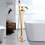 Miniatura: MISTURADOR PARA BANHEIRA DE IMERSÃO DOURADO COM EFEITO CASCATA