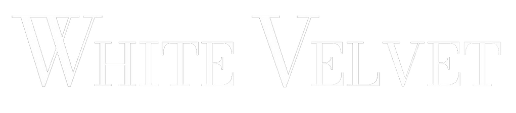 White Velvet letters logo