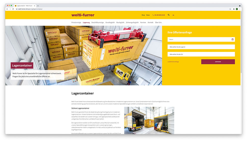Welti-Furrer Portfolio Showcase Webseiten