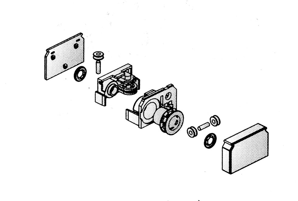 Jeu de mécanisme rail déco pour store californien