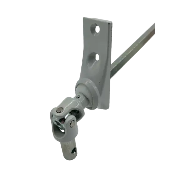 Sortie 45° 59x22 - Entrée Rond ø 10 mâle - Tige Hexa 7 L 300 - Gris RAL 7035