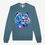 Thumbnail: Heather Deep Teal Raglan Adult Sweatshirt
