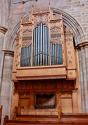 36 One of two oak cases for the organ p