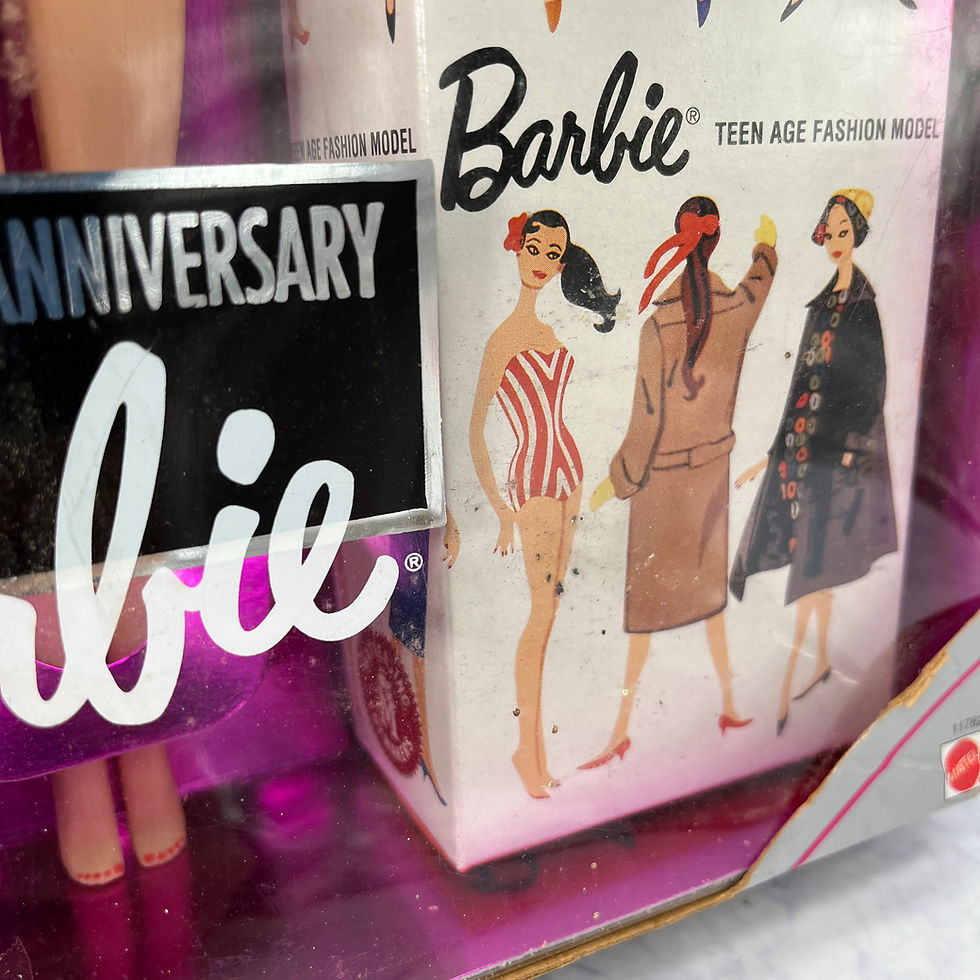 Thumbnail: Barbie (1994) - Reproduction '35th Anniversary Swimsuit' Brunette Doll, New