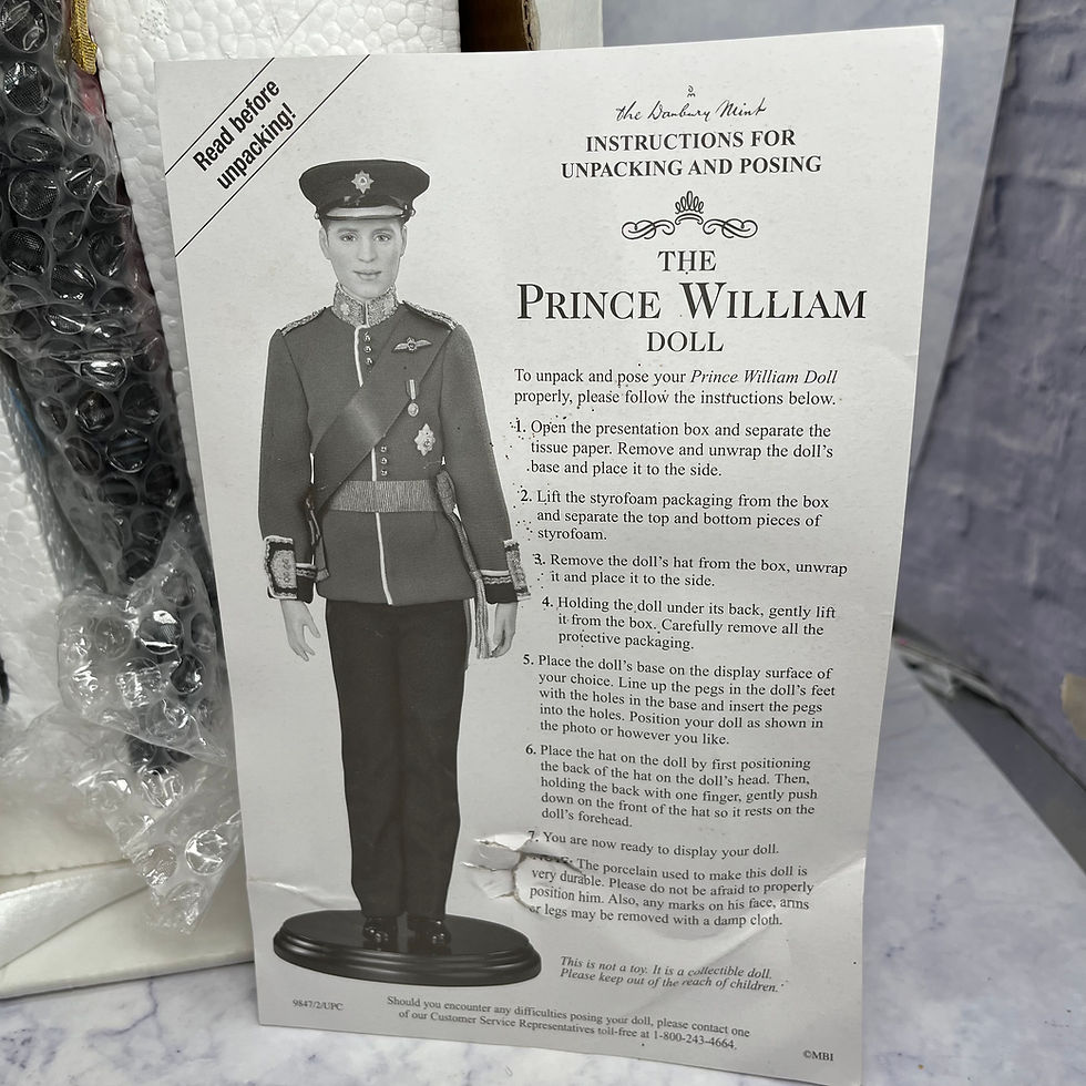 Thumbnail: Danbury Mint (2011) - 18” Tall Prince William ‘Royal Wedding’ Porcelain Doll