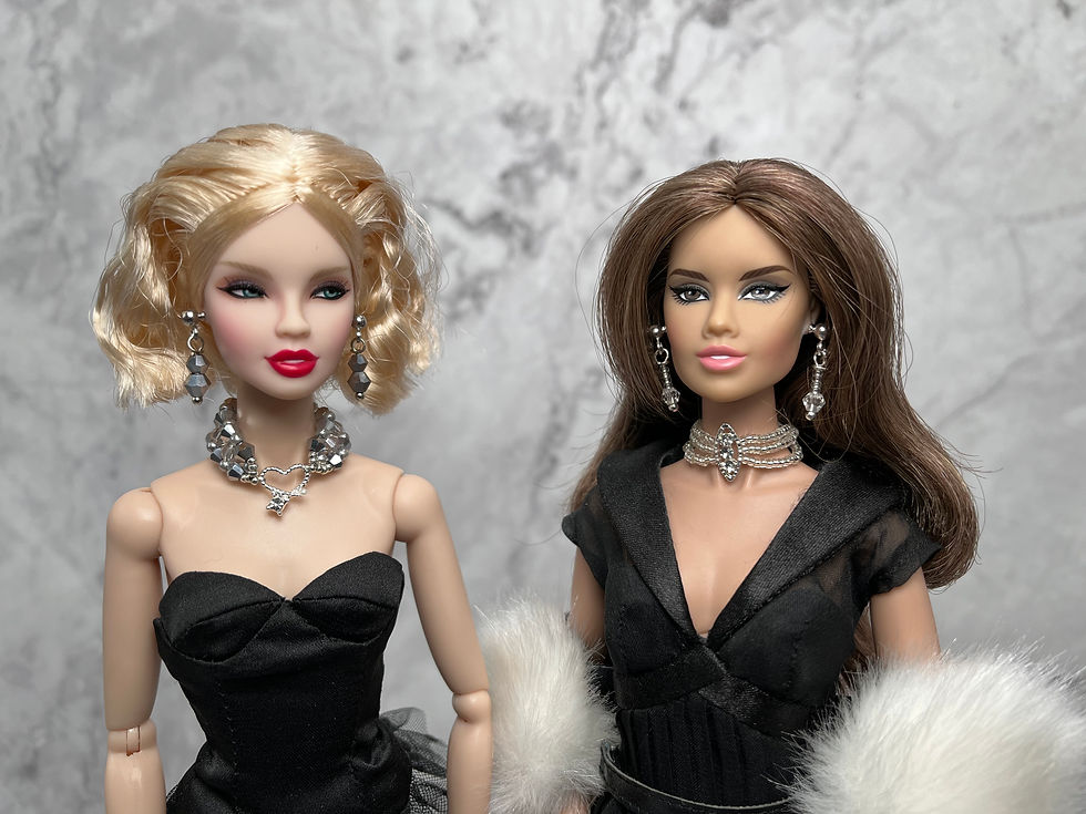 Thumbnail: Handmade Doll Jewellery Set (2023) - Necklace And Earrings #00126