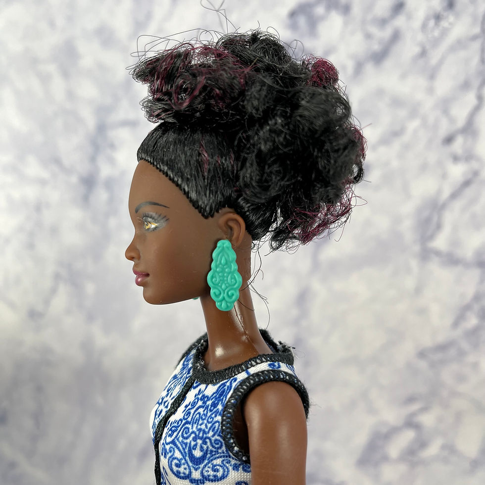 Thumbnail: Barbie (2016) Fashionistas Doll - #25 'Blue Brocade' Doll, #DMF27