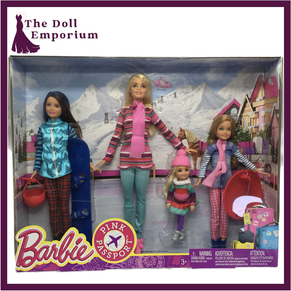 Barbie (2017) - Pink Passport - Winter Sisters Set, New In Box