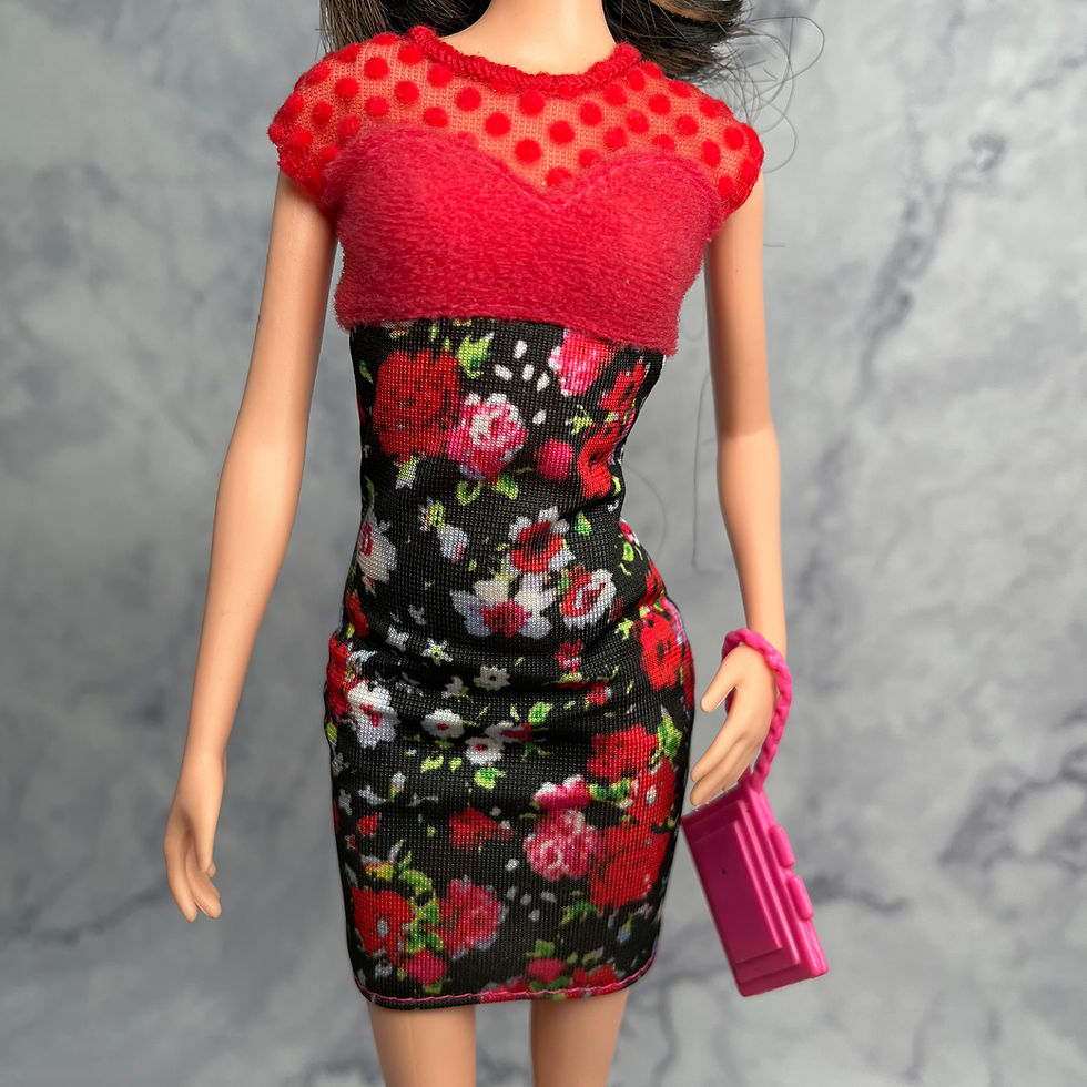Thumbnail: Barbie (2015) - Fashionistas Wave 1 - 'Red Roses' Raquelle / Lea Doll #DGF20