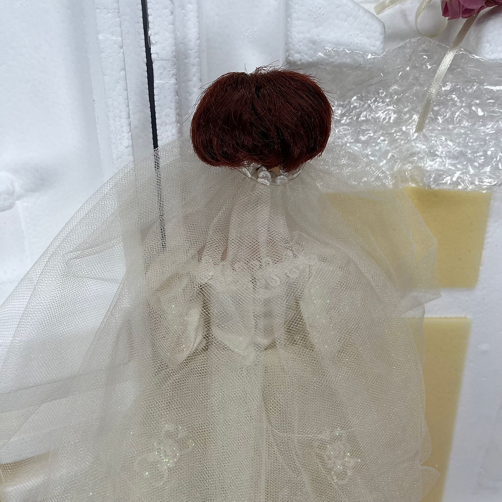 Thumbnail: Barbie (1996) Porcelain Wedding Flower Series: 'Romantic Rose Bride' Doll #14541